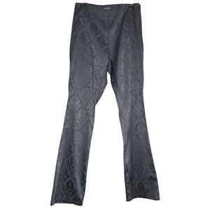 Vtg Guess Jeans Sz 28 Black Pants Patterened Midrise Flare‎ Side Zip 90s Y2K